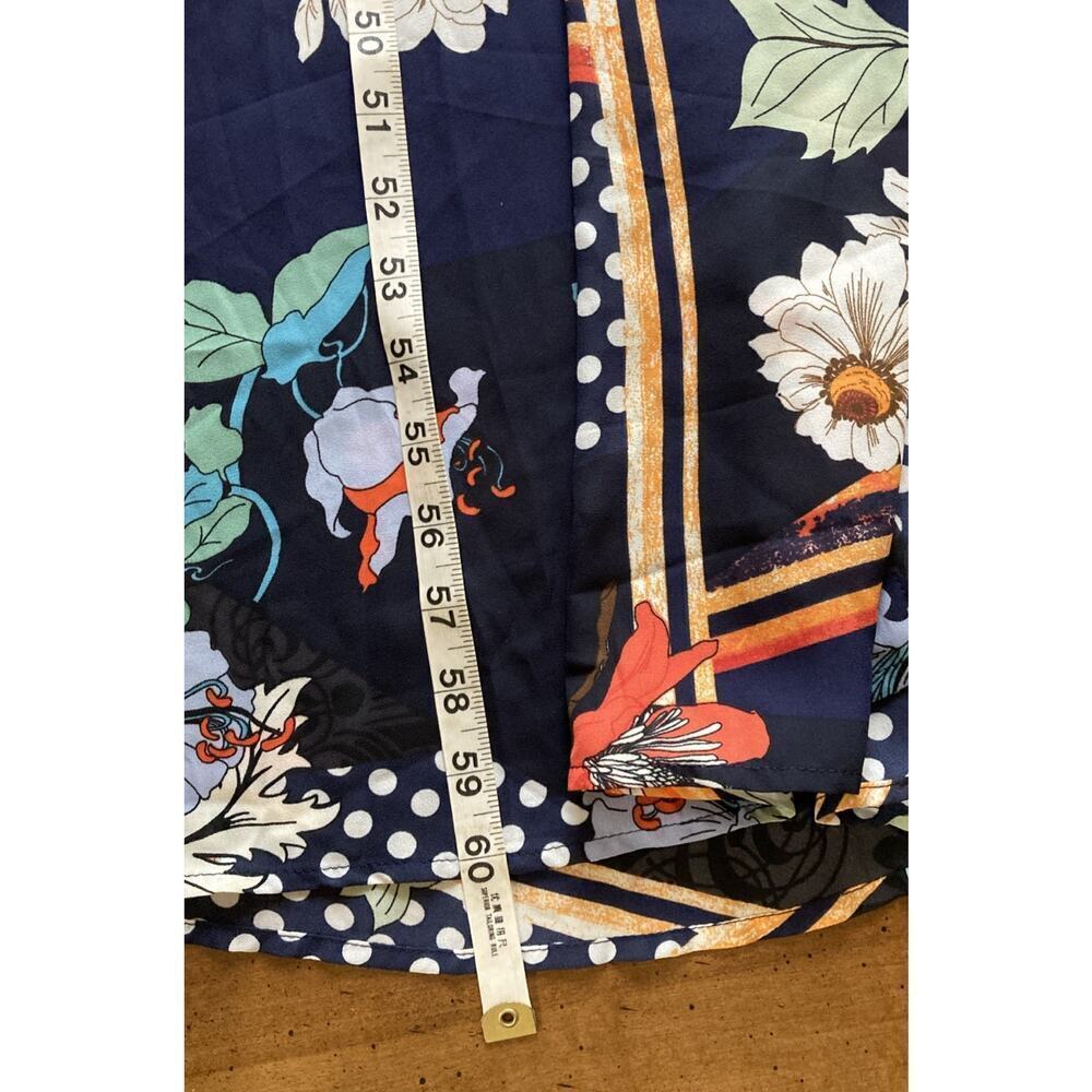 Lulus‎ Women’s Navy Floral Print Maxi Dress Sz S New Short Sleeve Garden Party ￼ - Picture 14 of 14